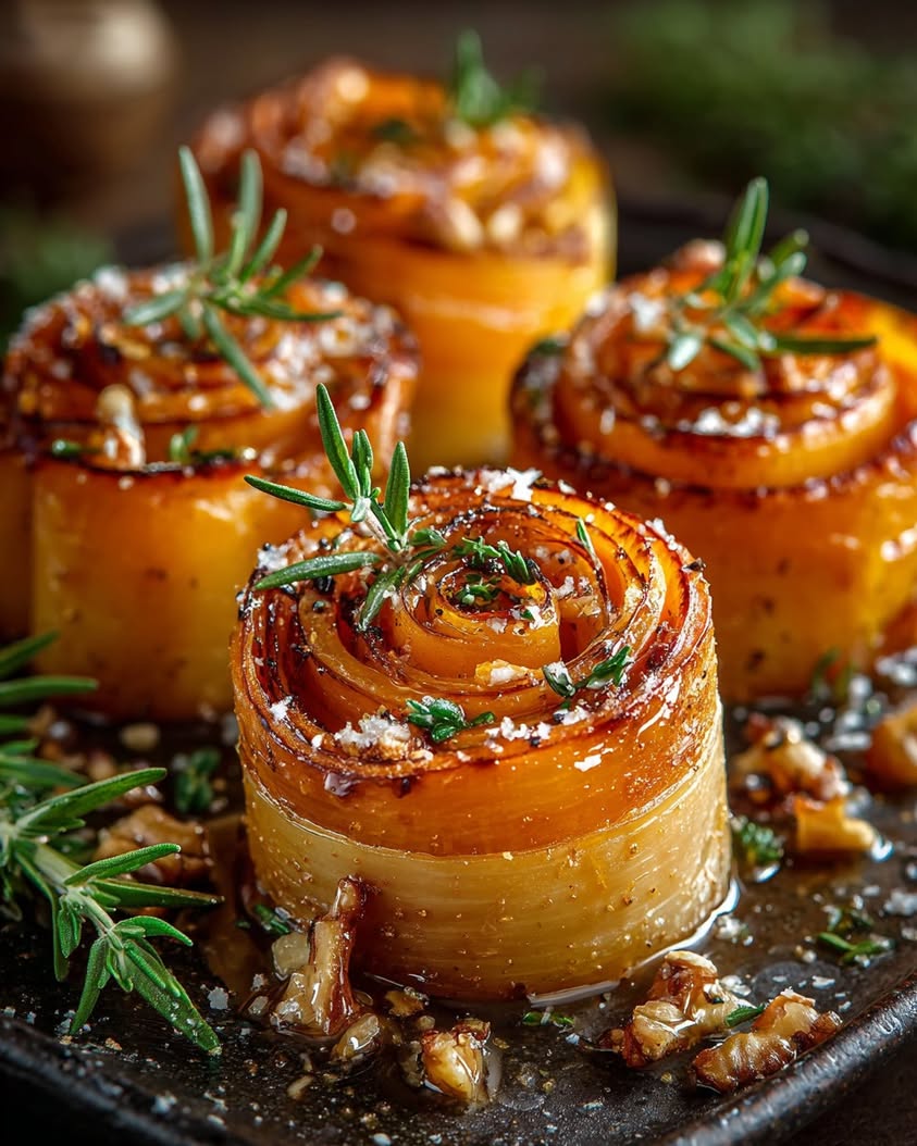 Brie-Stuffed Butternut Squash Roses: An Elegant Autumn Appetizer 16 brie stuffed butternut squash roses