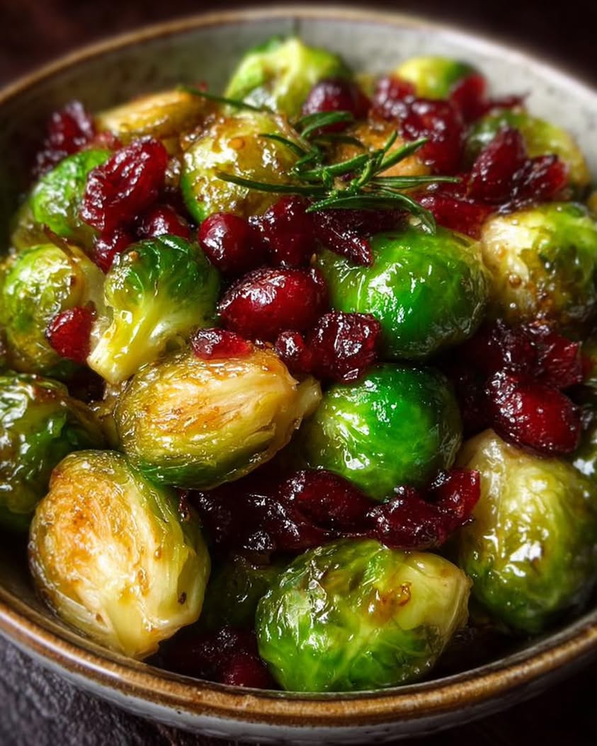 Sweet and Tangy Brussels Sprouts with Cranberry-Orange Glaze 17 brussels sprouts cranberry orange glaze