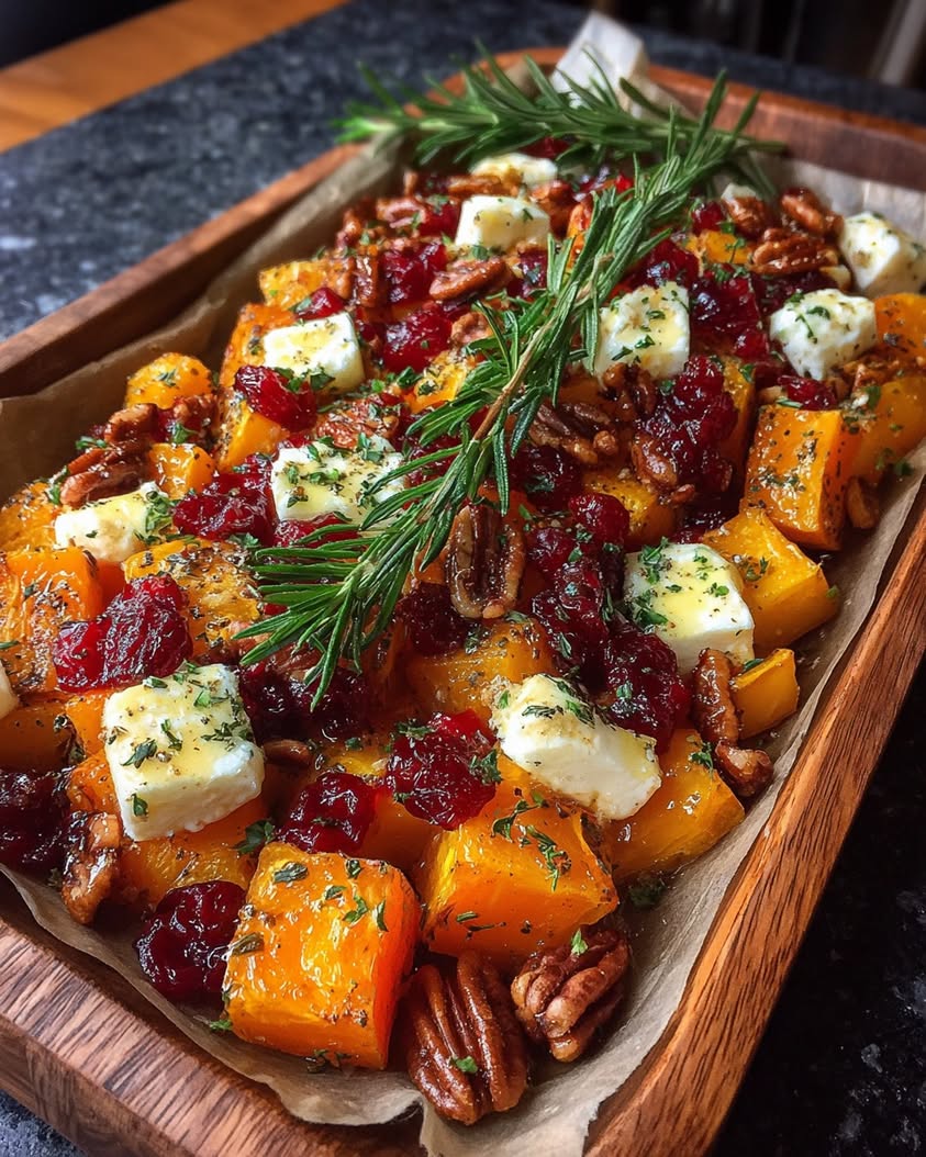 Caramelized Butternut Squash with Brie and Cranberry Glaze 19 caramelized butternut squash brie pecans