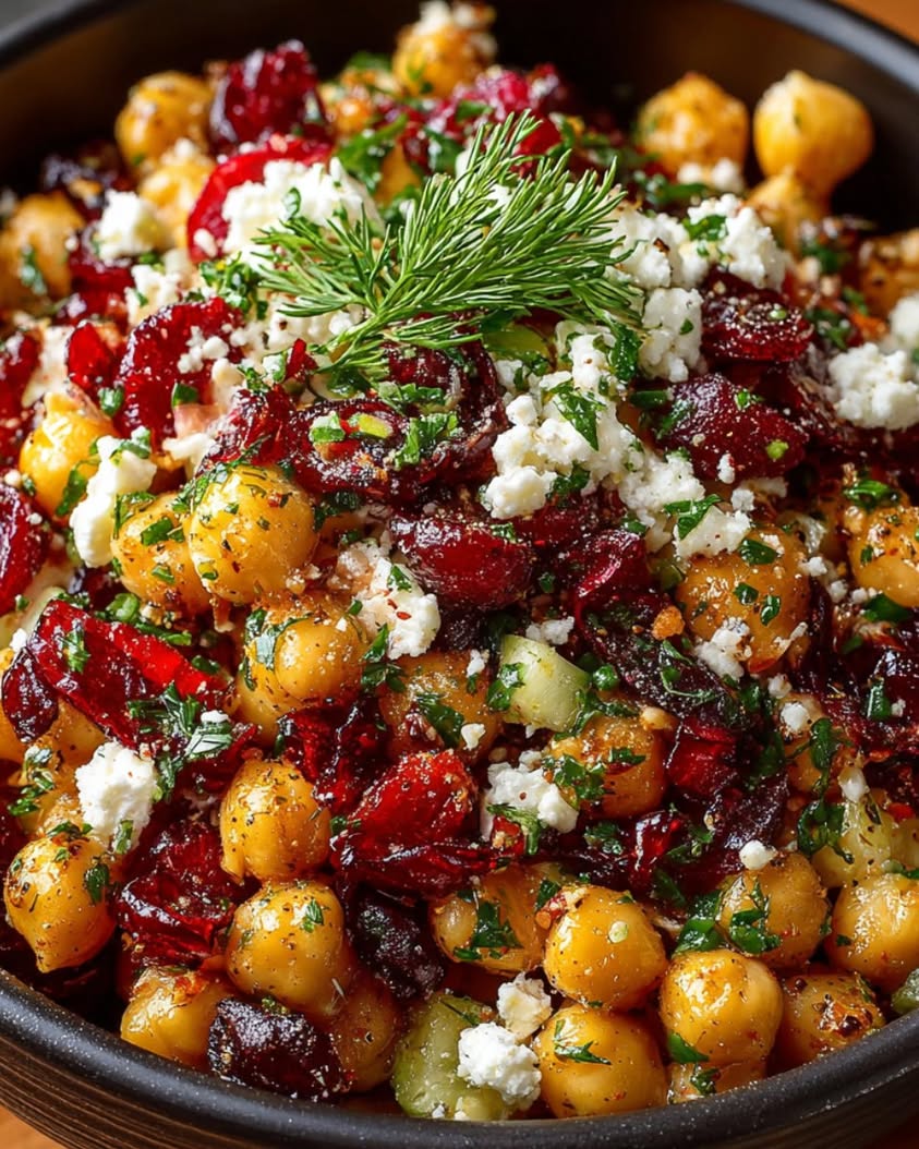 Feta and Cranberry Chickpeas with Lemon Vinaigrette Salad Recipe 17 feta cranberry chickpeas lemon vinaigrette