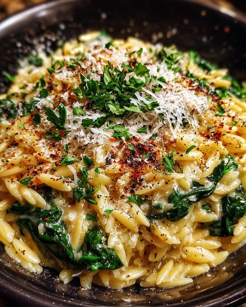 Creamy Parmesan Spinach Orzo: A Simple One-Pan Dinner 18 parmesan spinach orzo