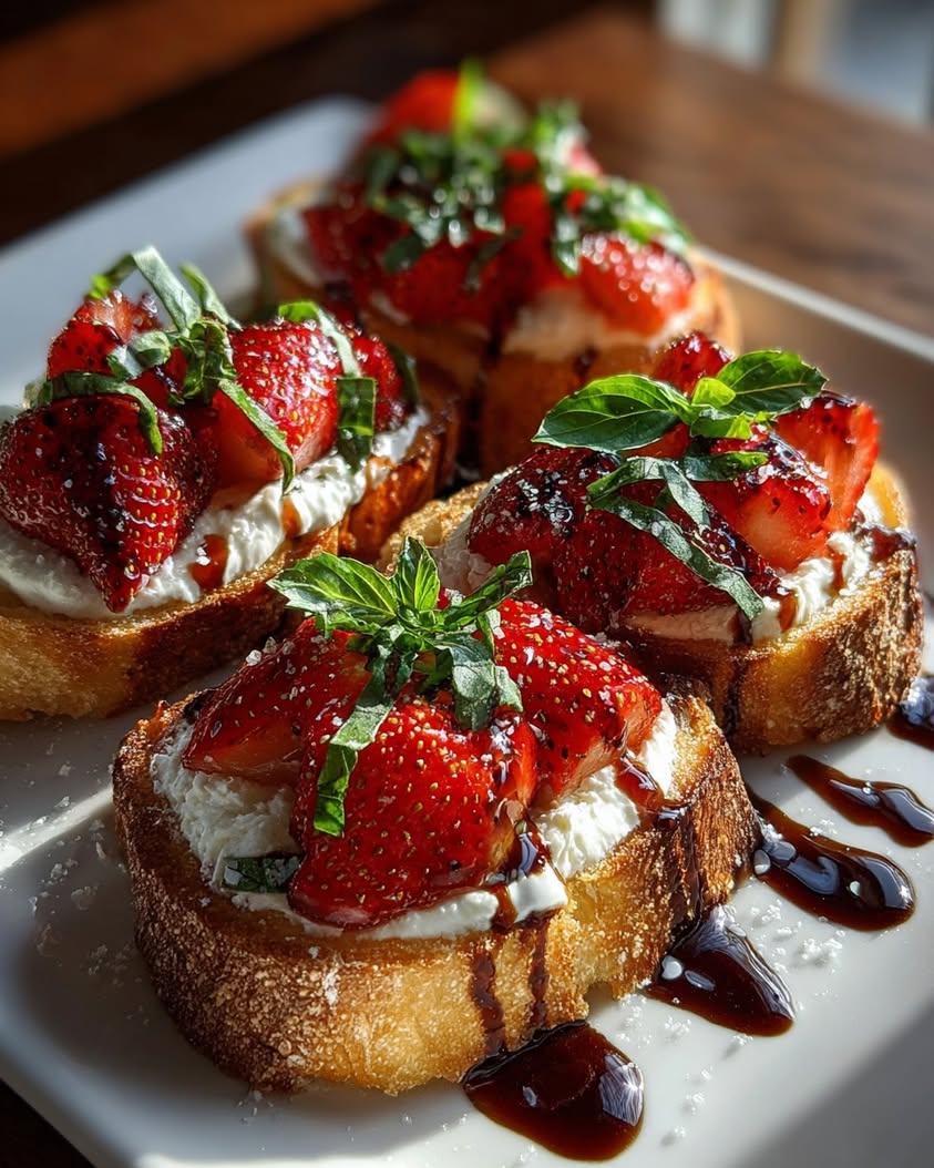 Balsamic Strawberry Bruschetta Recipe 20 balsamic strawberry bruschetta mascarpone basil