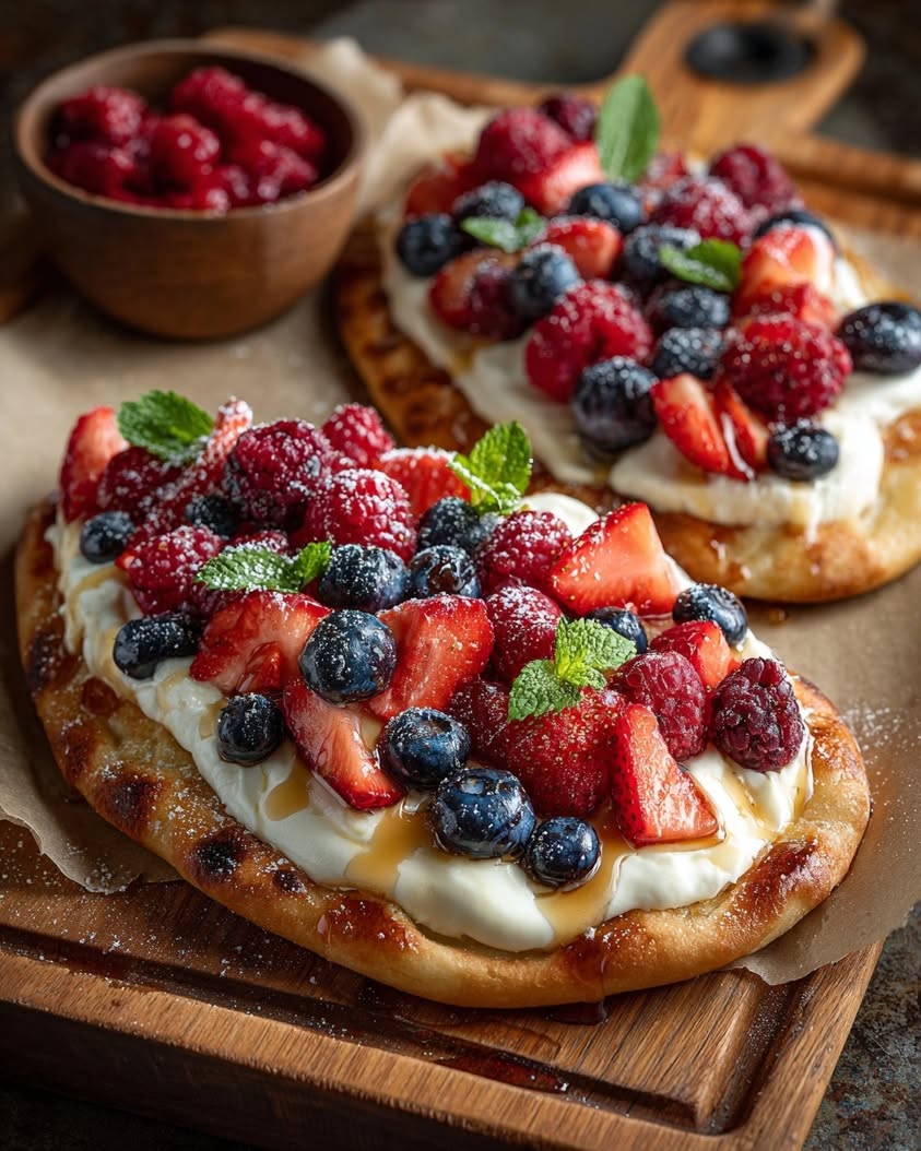 Berry Cream Cheese Dessert Flatbread Recipe 18 berry cream cheese dessert flatbread