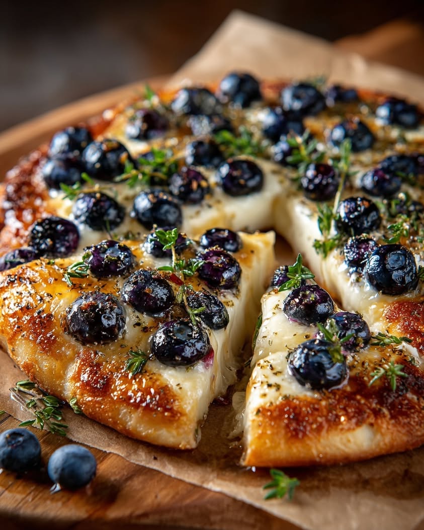 Blueberry Brie Thyme Flatbread Recipe 14 blueberry brie thyme flatbread honey