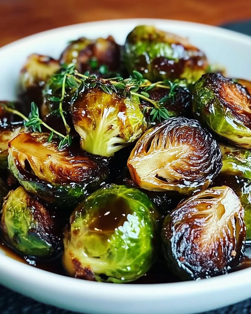 Honey Balsamic Glazed Caramelized Brussels Sprouts Recipe 16 caramelized brussels sprouts honey balsamic