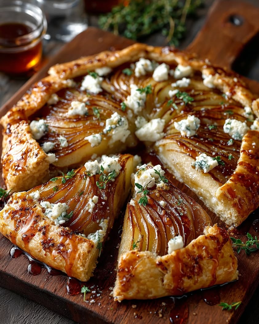 Caramelized Pear Goat Cheese Galette 19 caramelized pear goat cheese galette