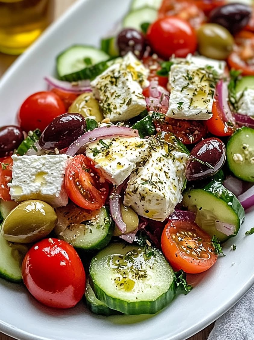 Authentic Greek Horiatiki Salad Recipe with Tomatoes and Feta 17 classic horiatiki salad recipe