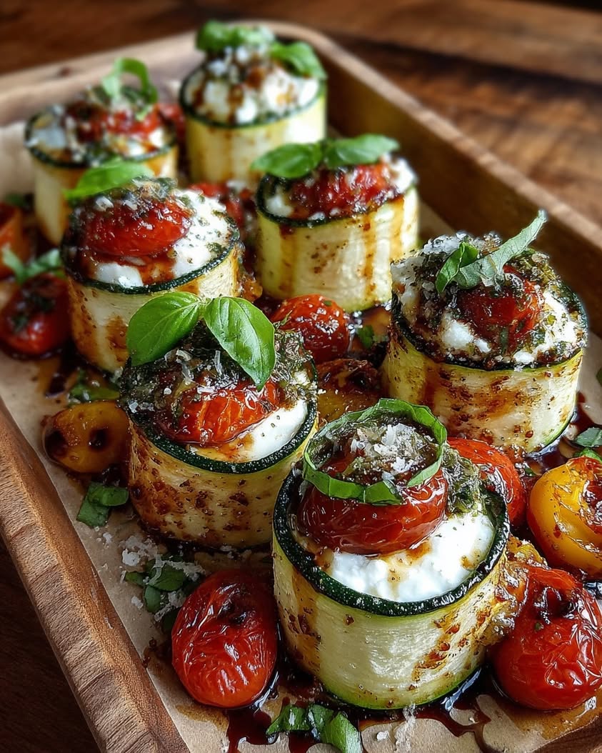Creamy Burrata Stuffed Zucchini Rolls 20 creamy burrata stuffed zucchini rolls