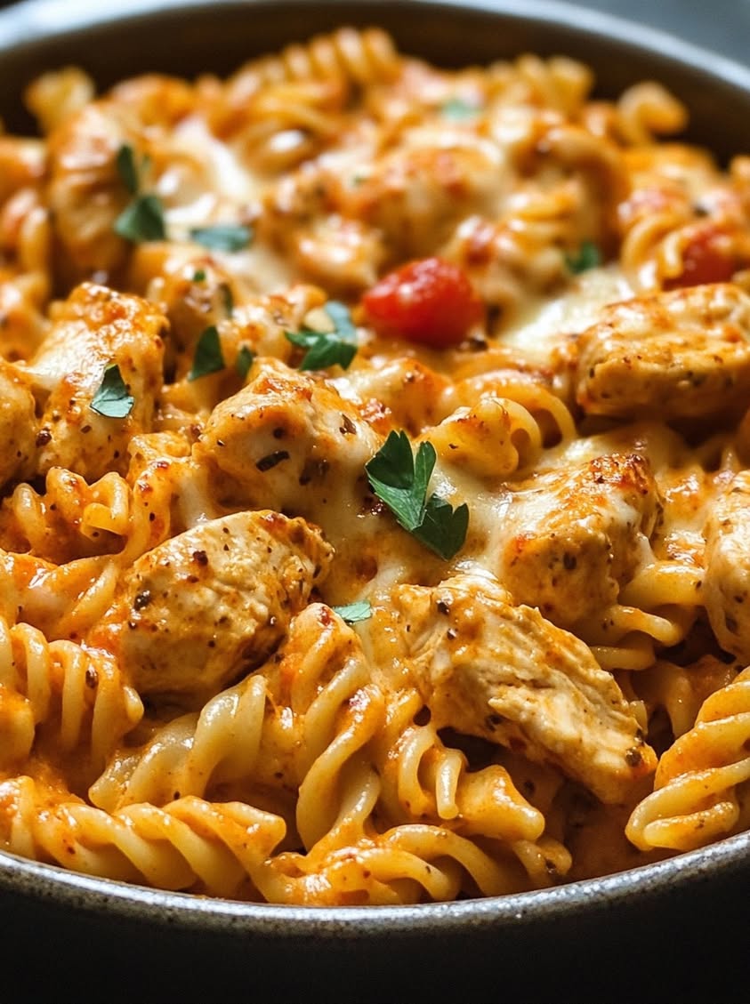 Creamy Cajun Chicken Pasta Bake with Mozzarella and Roasted Tomatoes 22 creamy cajun chicken pasta bake