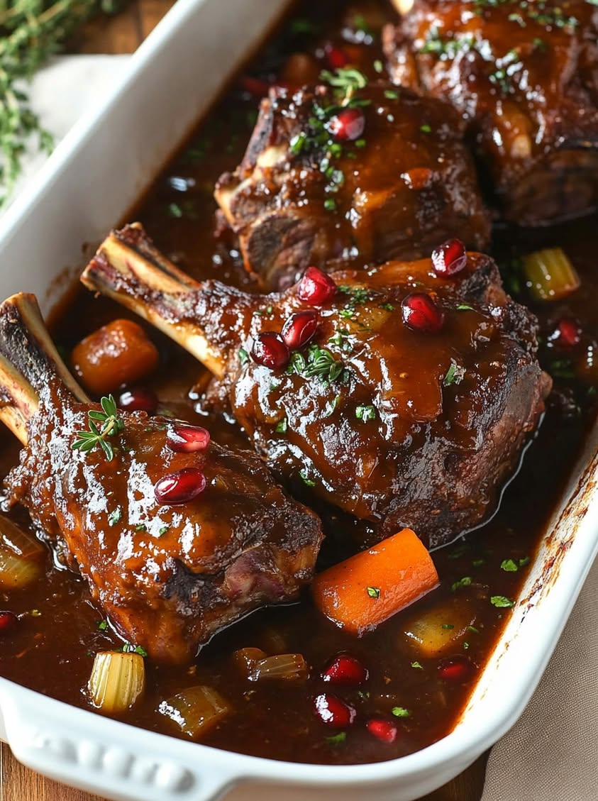 Fall-Apart Mediterranean Lamb Shanks Braised in Red Wine 23 fall apart mediterranean lamb shanks