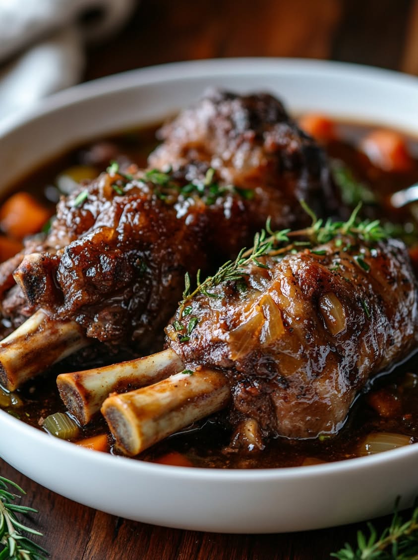 Fall-Apart Lamb Shanks in Red Wine Gravy: A Slow Cooker Masterpiece 21 fall apart slow cooked lamb shanks
