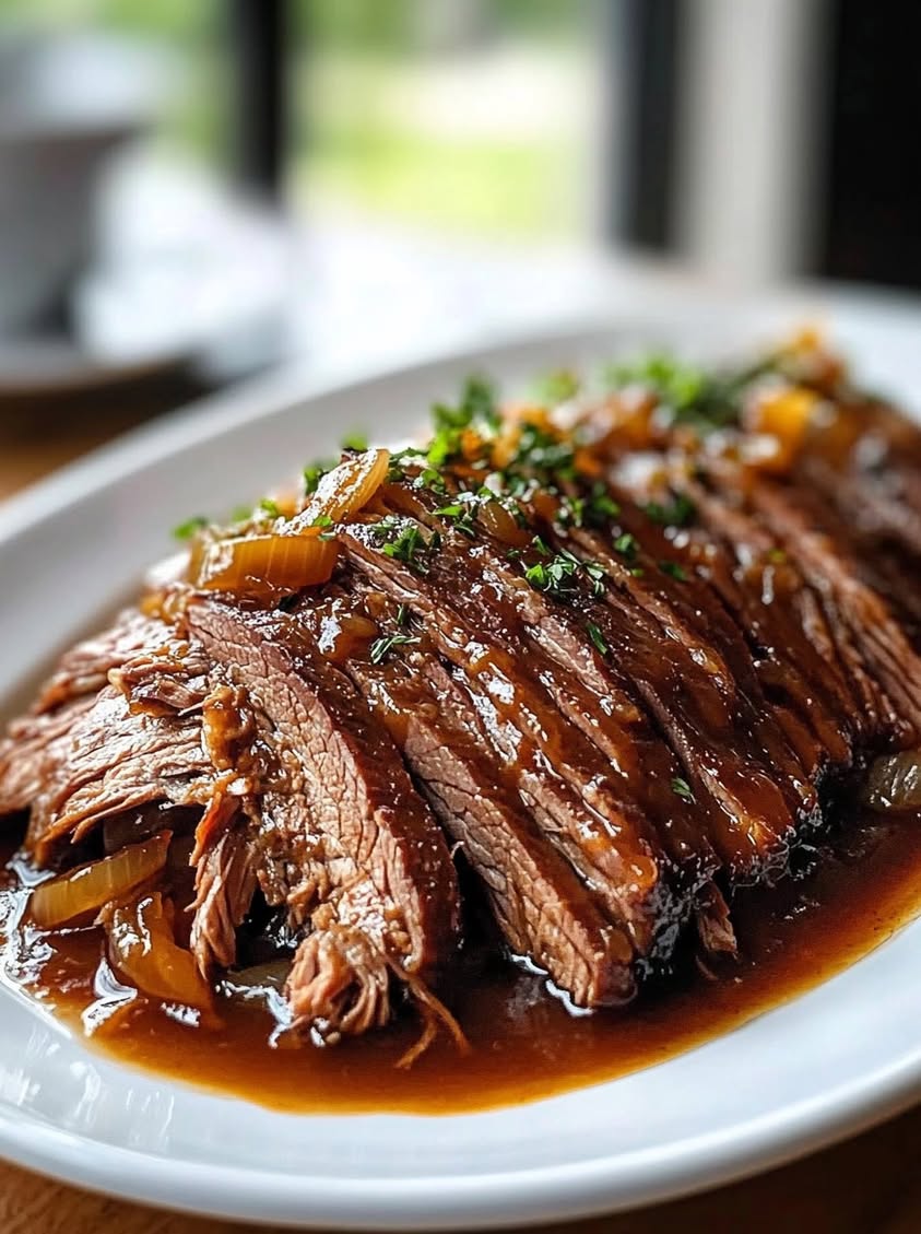 Ultimate Slow-Cooked Beef Brisket Recipe with Savory Pan Juices 23 fork tender slow cooked beef brisket