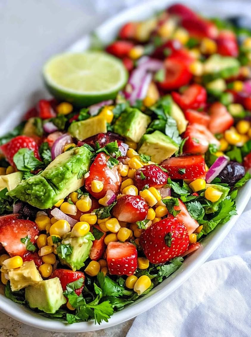 Fresh Strawberry Avocado Corn Salad with Zesty Lime Dressing Recipe 18 fresh strawberry avocado corn salad