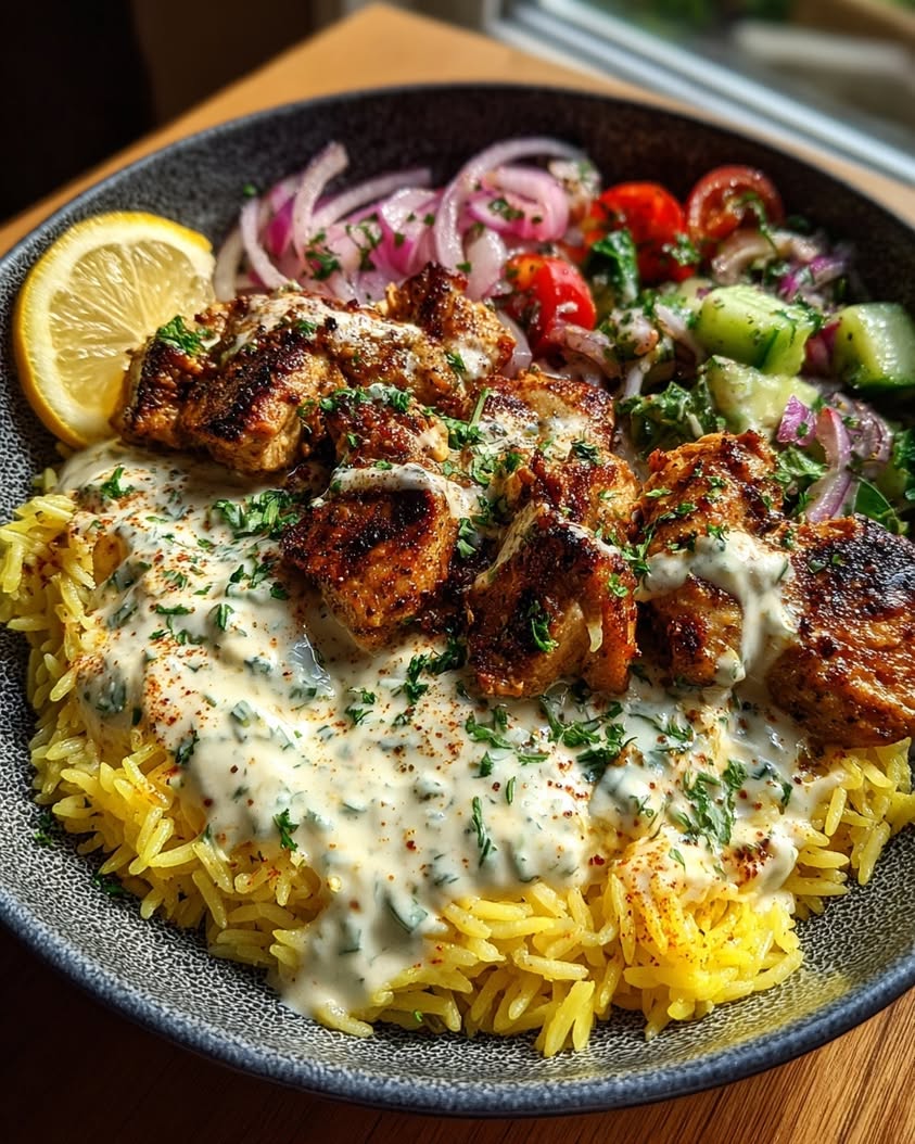 Greek Chicken Souvlaki Bowl Recipe 24 greek chicken souvlaki bowls