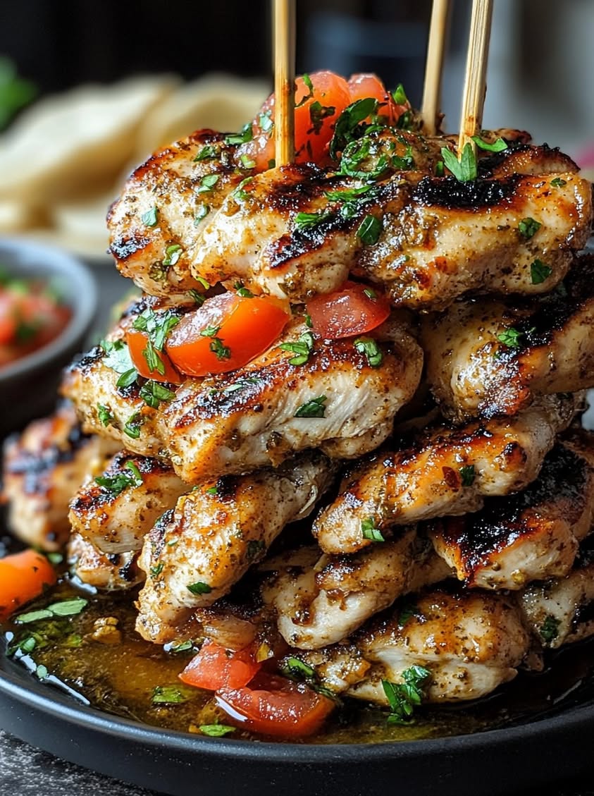 Herb-Marinated Mediterranean Chicken Spit Recipe 21 herb marinated mediterranean chicken thighs