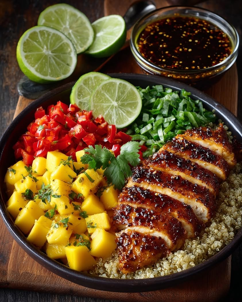 Honey Lime Chicken Mango Quinoa Recipe 18 honey lime chicken mango quinoa