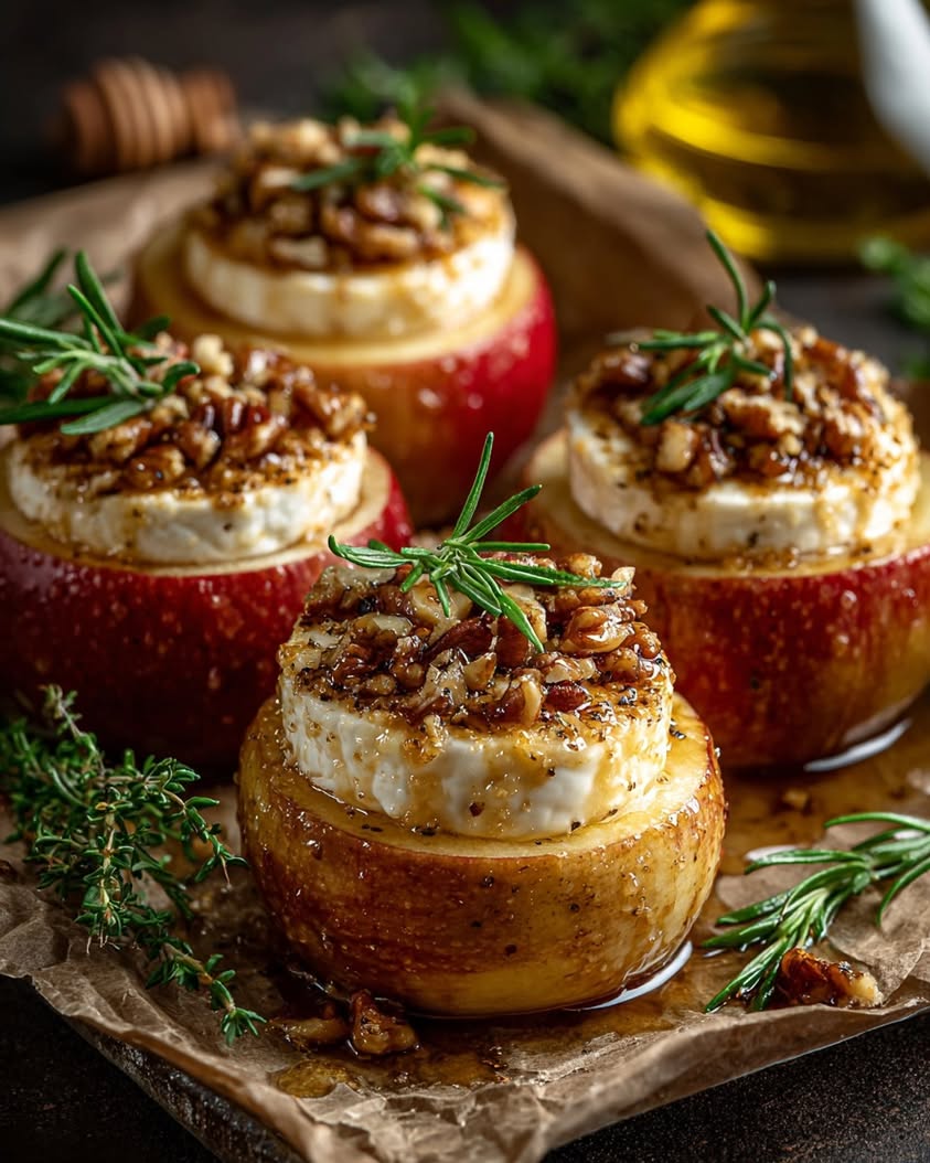 Honey-Roasted Apples with Brie 19 honey roasted apples brie pecan crunch