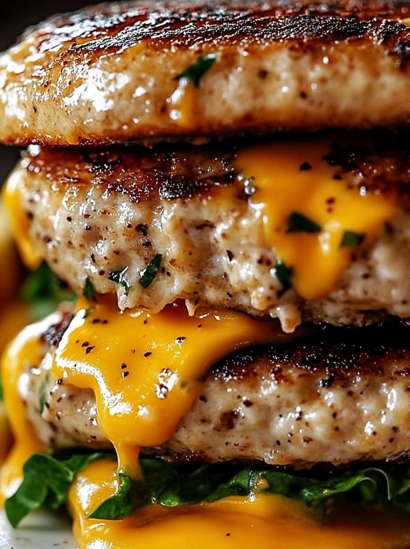 Juicy Skillet Chicken Burgers with Cheddar and Ranch Seasoning 19 juicy skillet chicken cheddar burgers