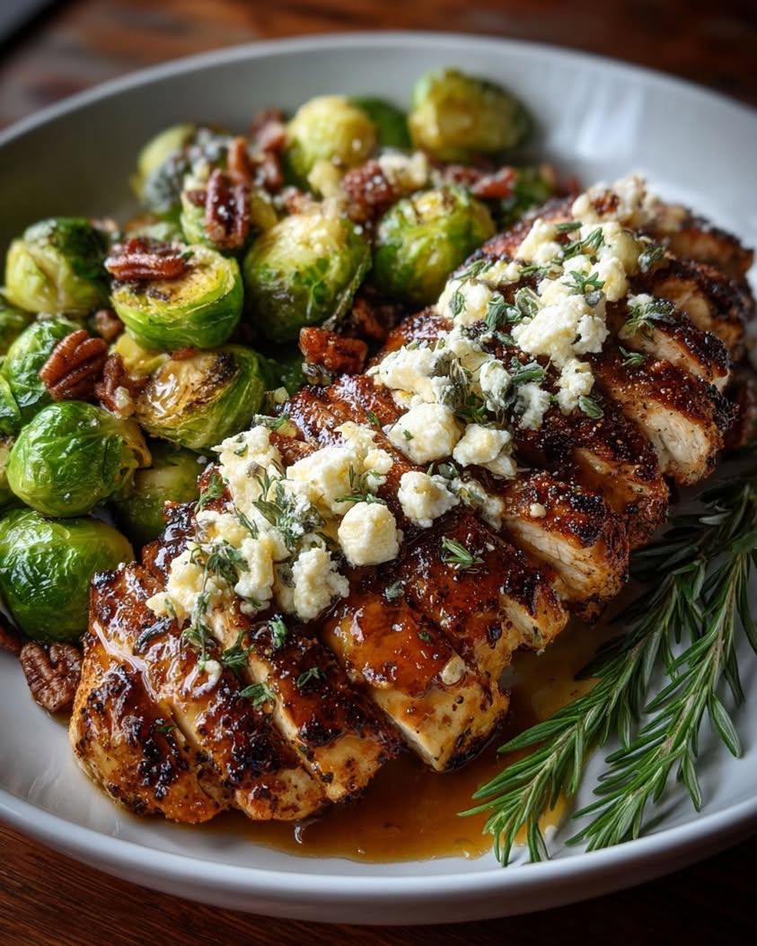 Maple Dijon Chicken with Brussels Sprouts 20 maple dijon chicken roasted brussels sprouts