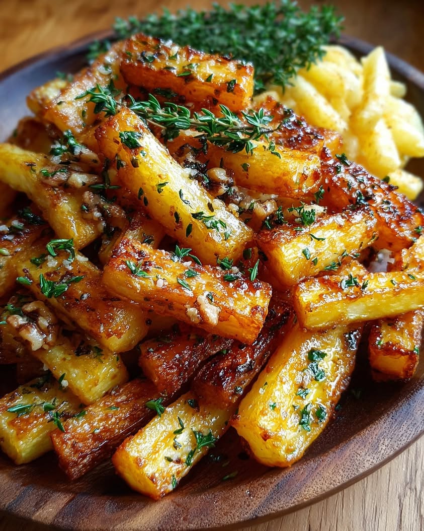 Maple Roasted Parsnips with Thyme 13 maple roasted parsnips with thyme