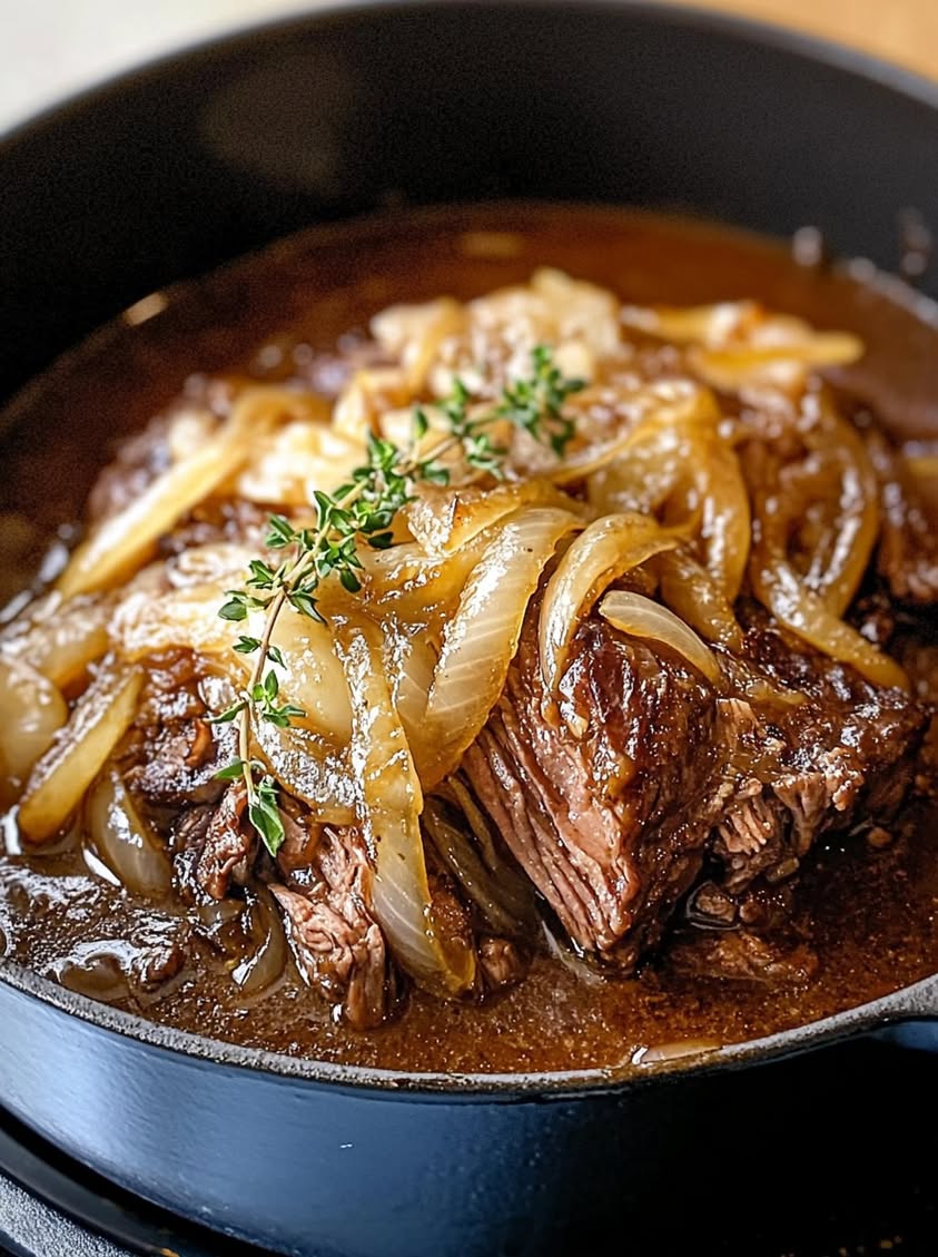 Slow-Braised French Onion Pot Roast: A Cozy Family Feast 19 slow braised french onion pot roast