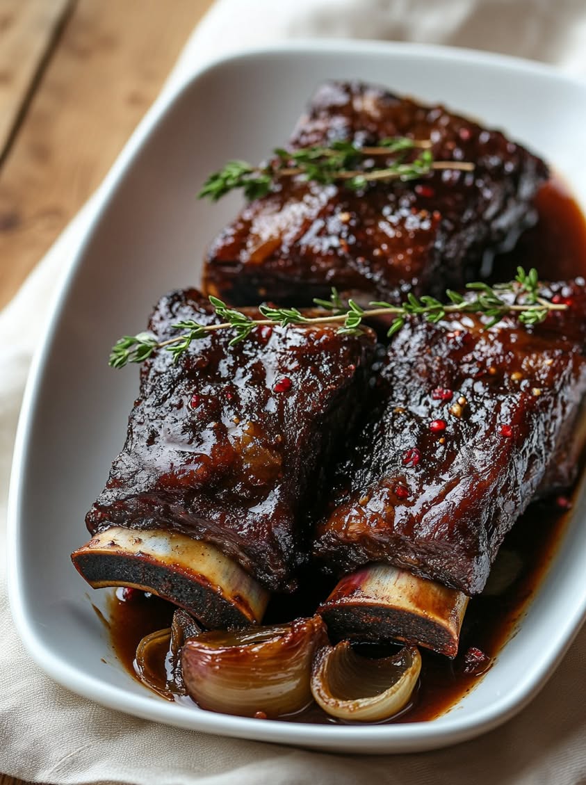 Slow-Braised Short Ribs and Lamb Shank with Pomegranate-Honey Glaze 20 slow braised short ribs lamb shank