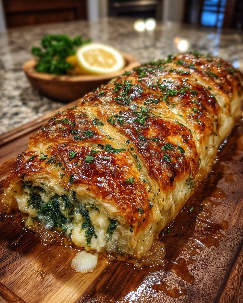 Spinach Ricotta Phyllo Braid Recipe 23 spinach ricotta phyllo braid lemon glaze