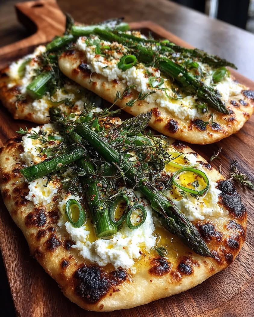 Spring Onion Ricotta Flatbread with Honey Drizzle 19 spring onion ricotta flatbread board
