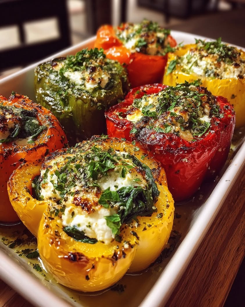 Stuffed Bell Peppers with Ricotta 21 stuffed bell peppers ricotta garlic herb