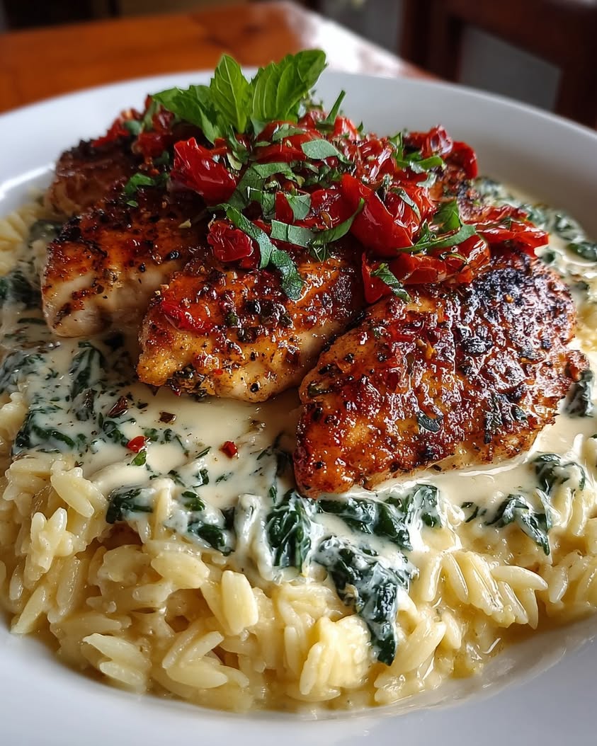 Tuscan Herb Chicken Orzo Recipe 20 tuscan herb chicken orzo whipped feta