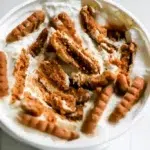 The New Cheesecake Trend Everyone Is Obsessed With: Greek Yogurt & Lotus Biscoff 22 viral 2 ingredient japanese cheesecake 683x1024 copy