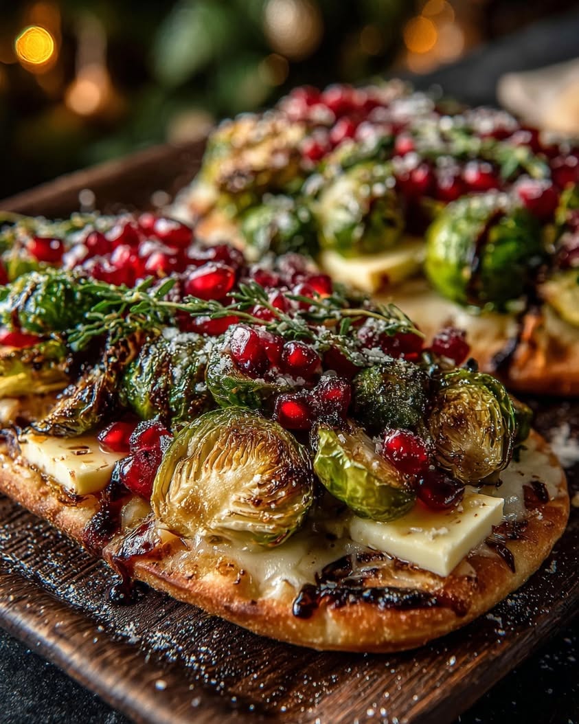 Winter Harvest Brie Flatbread Recipe 19 winter harvest flatbread brie brussels sprouts
