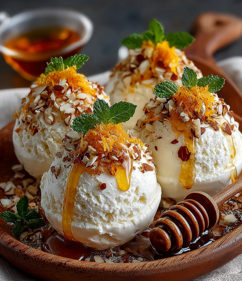 Ricotta Almond Gelato Orange Bites 3 ricotta almond gelato bites orange zest