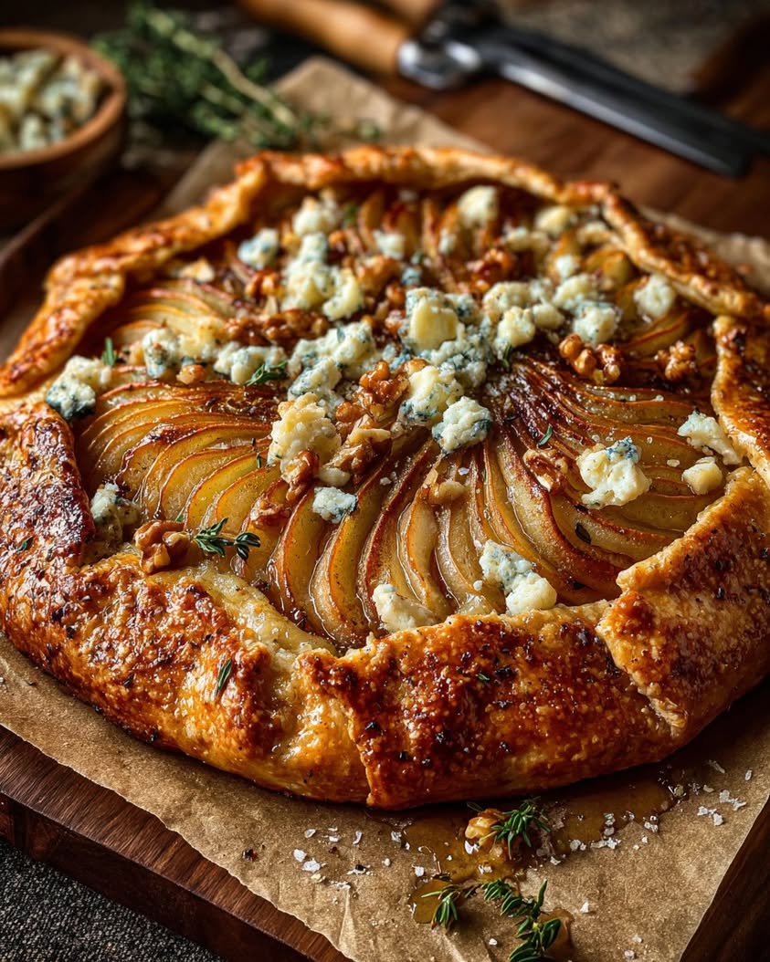Roasted Pear Blue Cheese Galette 3 roasted pear blue cheese galette