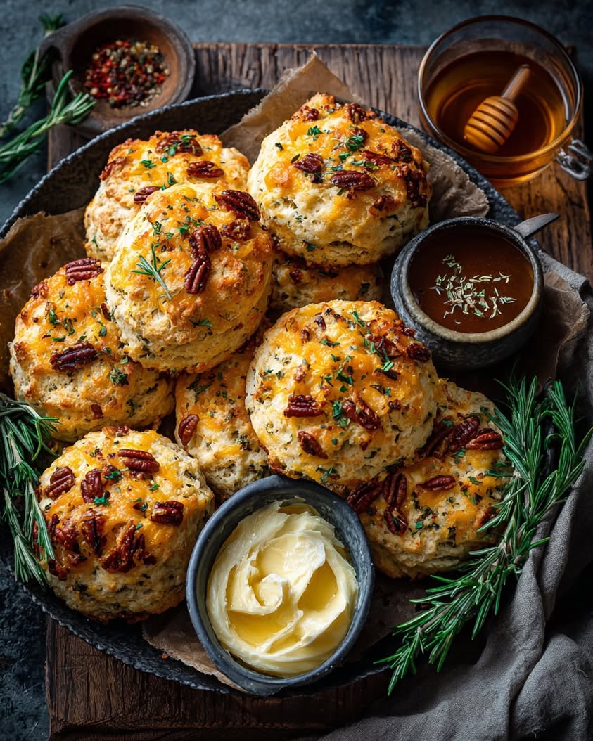 Savory Cheddar Pecan Scone Recipe 3 savory cheddar pecan scones