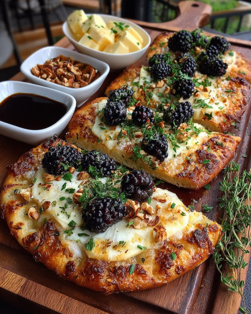 Blackberry Brie Flatbread with Hazelnuts 3 blackberry brie flatbread hazelnut crunch