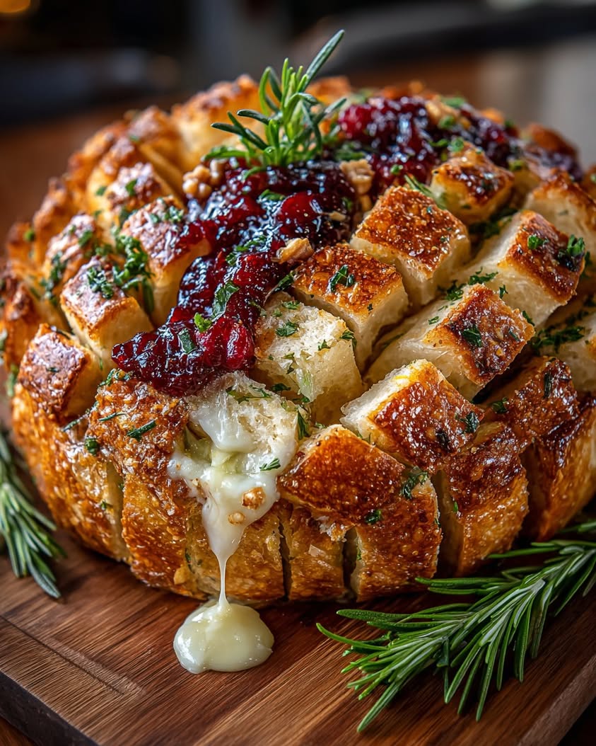 Cranberry Brie Sourdough Pull-Apart Bread 3 cranberry brie sourdough pull apart bread