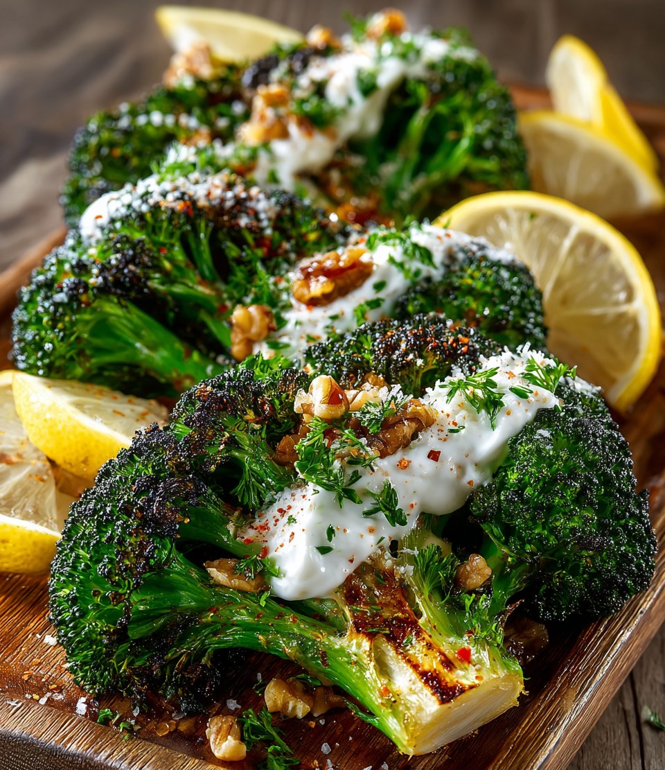 Crispy Smashed Broccoli with Lemon Yogurt 3 crispy smashed broccoli lemon garlic yogurt