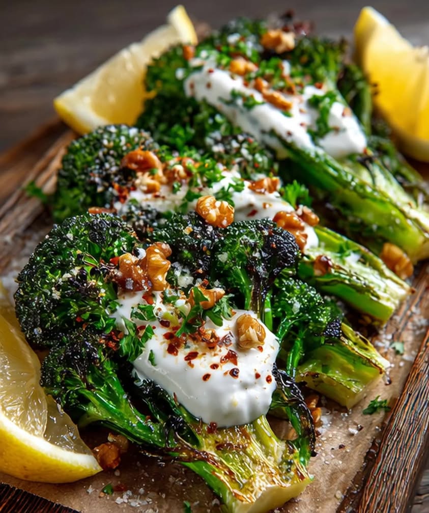 Crispy Smashed Broccoli with Lemon Yogurt 3 crispy smashed broccoli lemon yogurt