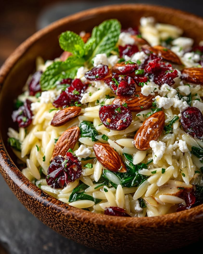 Feta Cranberry Orzo Lemon Vinaigrette 3 feta cranberry orzo lemon vinaigrette