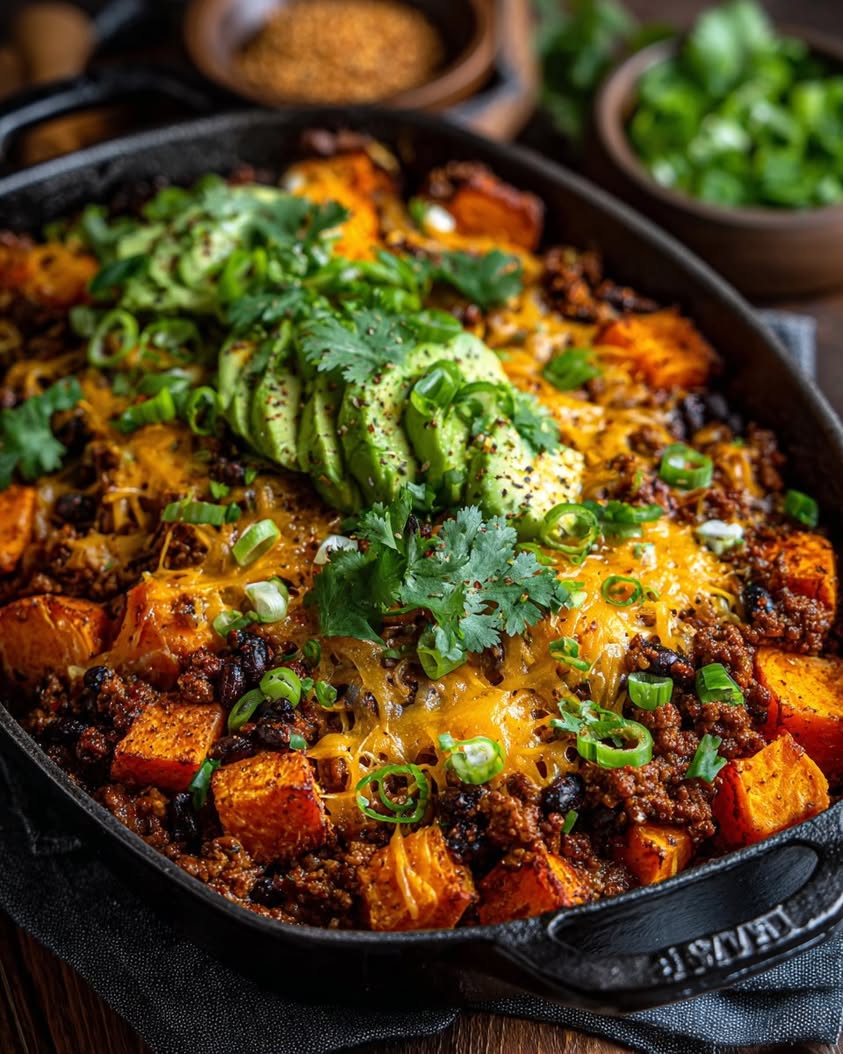 Hearty Ground Turkey Sweet Potato Bake 3 ground turkey sweet potato bake
