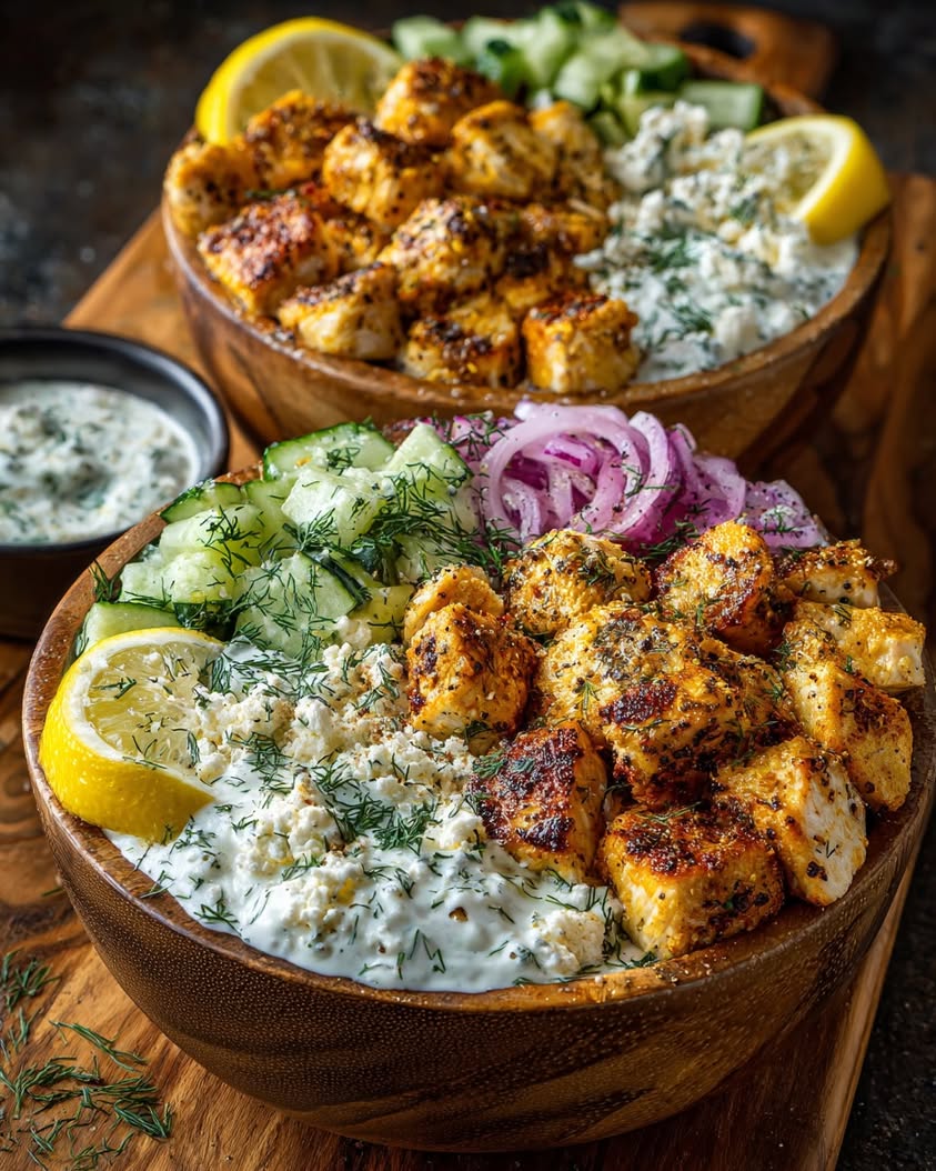 Lemon Pepper Ranch Chicken Bowls 3 lemon pepper ranch chicken bowls