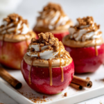 no bake biscoff cheesecake apples