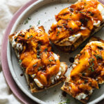 Caramelized Peach Burrata Toast 7