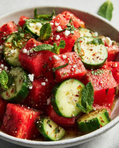 chili lime watermelon cucumber salad