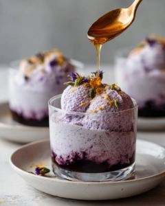 color changing butterfly pea mousse