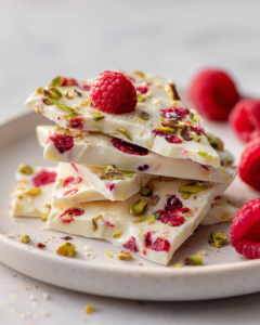 raspberry pistachio yogurt bark