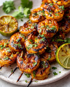 Irresistible Sweet and Spicy Hot Honey Shrimp Skewers Recipe