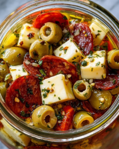 tangy marinated cheese pepperoni bites
