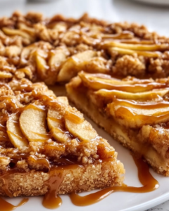 caramel apple crisp pizza